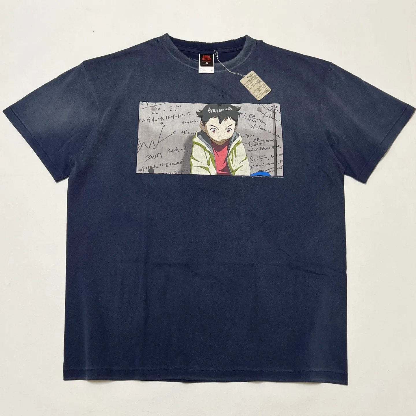 PLUTO x SAINT Mxxxxxx PLUTO SS TEE/Pluto co-branded retro tee Pluto distressed hole short sleeves Washed blue S-XL The washing and destruction process has reached the highest peak in the history of the brand. The real thing is quite good. This tee is derived from Osamu Tezuka's landmark masterpiece. Customized original unanimous co-branded main mark/wash mark. Original consistent cylindrical OE yarn fabric